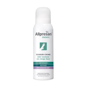 Nega stopal za diabetike ALLPRESAN diabetic INTENSIV + REPAIR, kremna pena, pomirjujoč vonj, 125 ml